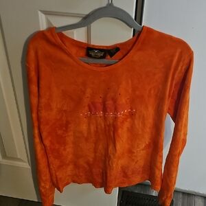 Harley-Davidson Bold Orange Cotton Shirt